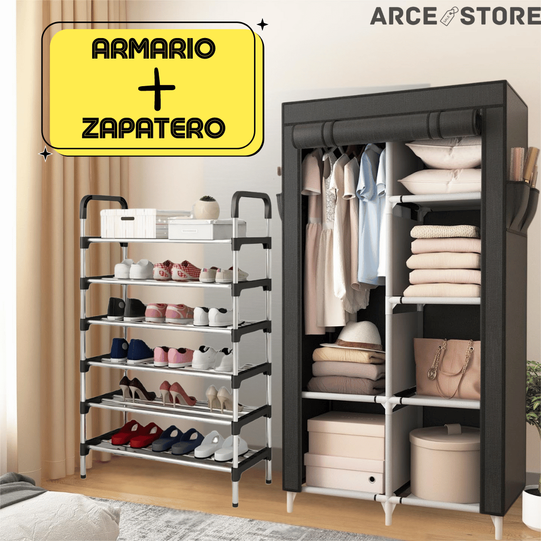 Combo armario organizador más zapatero.